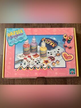 NIB Discovery Toys Dazzle Designer Vintage Jewelry Making Kit Puffy Paint 1994